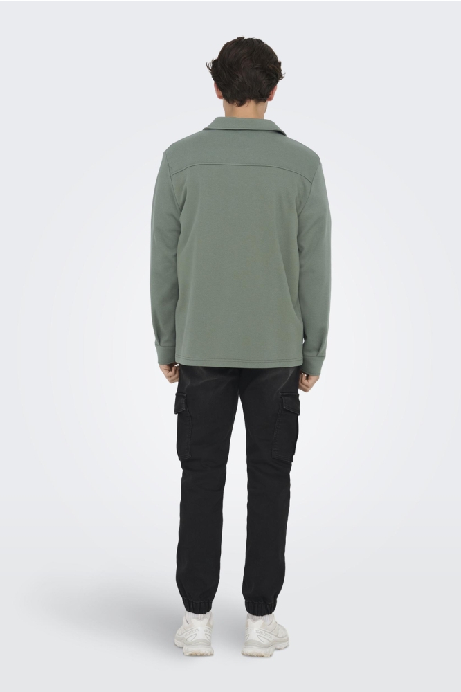 ONSNEWKODYL OVERSHIRT SWEAT NOOS 22021279 CASTOR GRAY